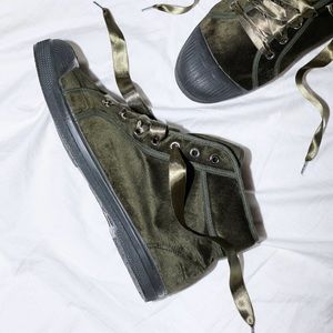 Free People Velvet Sneakers